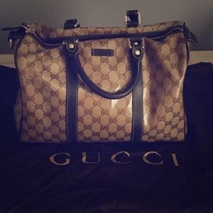 Authentic GG Crystal Coated JOY Boston Gucci Bag